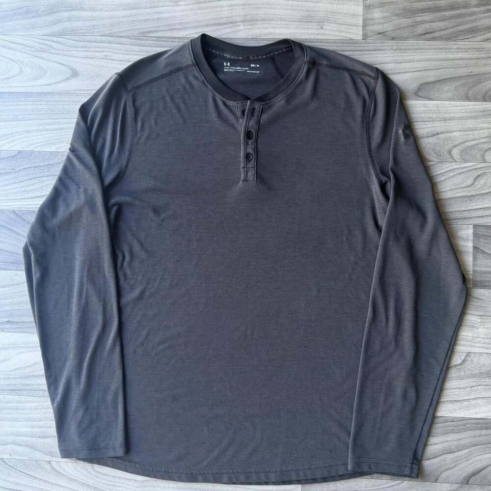 Under Armour Threadborne HeatGear Henley Long Sleeve Shirt Medium